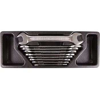 Klíč Oboustranné ploché klíče 9 dílů ve výplni do dílenského vozíku - LIACK38400