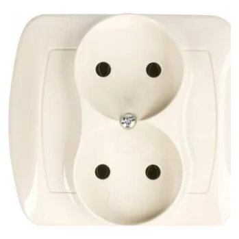 Elektrická zásuvka Béžová nástěnná Elektrická Zásuvka Simon