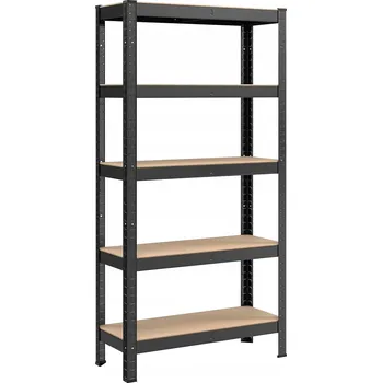 regál Regál Songmics GLR030B01 75x30x150 cm, černo-hnědý