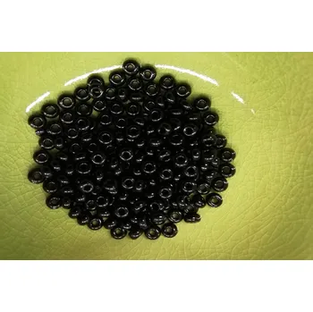 Dětské navlékací korálky Korálky PRECIOSA rokajl vel.7/0 - černá lesklá - 10g