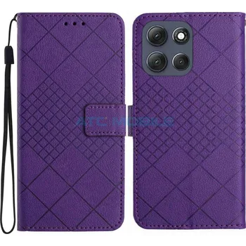Pouzdro na mobilní telefon Pouzdro Shield4U Motorola Moto G86 5G, G86 Power 5G (XT2527) Grid Texture fialové a zpět 33 Kč s ATC Clubem