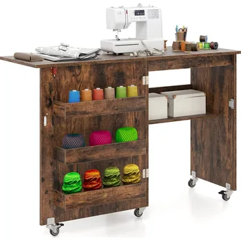 Psací stůl Obdélníkový psací stůl Costway 40 x 118,5 x 79,5 cm, odstíny hnědé