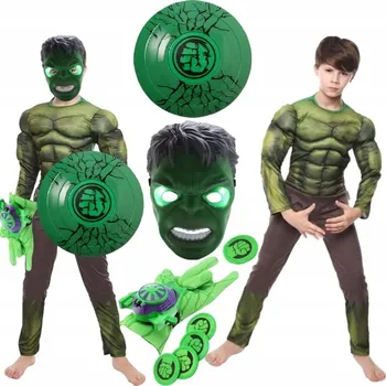 Karnevalový kostým KOSTÝM PŘEVLEK PŘÍŠERA MUTANT VYSTŘELOVAČ ŠTÍT KOSTÝM BAL 122 / 128 CM