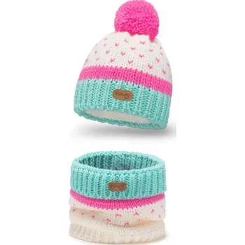 Kšiltovka Pamami Dětský zimní set Odongoh růžová One size