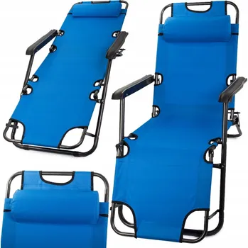 Zahradní lehátko Lehátko kovově modrý Verk Group