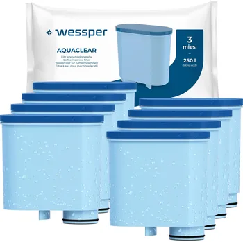 Příslušenství pro přípravu kávy Vodní filtr Wessper Aquaclear pro kávovary Philips Saeco - 8 kusů