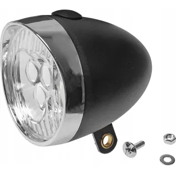 Cyklosvítilna Světlo / lampička na kolo / přední Wag Retro, černá, na baterie 3x AAA