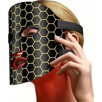 Pleťová maska LED MASKA MEDOVÁ PLÁSTEV FOTOTERAPIE PLETI, vypínání vrásek, 240 LED