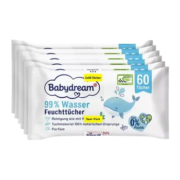 Hygienický ubrousek Babydream Vlhčené ubrousky s 99% obsahem vody 360 ks