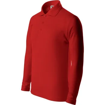 Pique polo LS polokošile dětská 134 cm/8 let červená