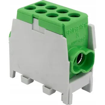 Rozdělovací blok, odbočná svorka HLAK 25-1/2/25 M2, zelený můstek, 1P, 1,5-2