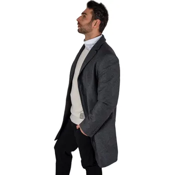 Pánský trenčkot Zapana Pánský vlněný kabát Luit šedá XL