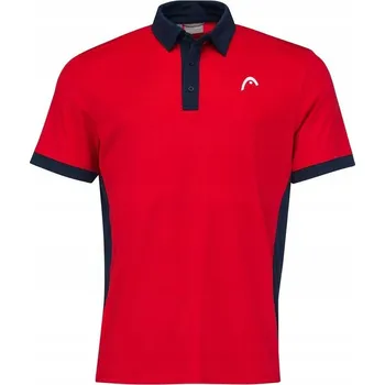 Pánské tenisové tričko HEAD SLICE POLO SHIRT MEN RED/DARK BLUE XL