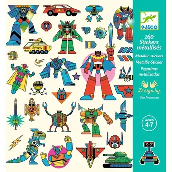 samolepka DJECO Metalické samolepky ROBOTI DJ09276