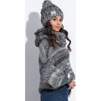 Čepice Fobya Dámský zimní set Divjake F1324 šedá Univerzální