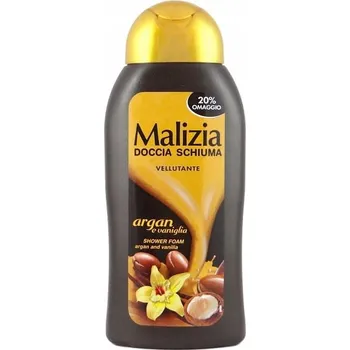 Sprchový gel Malizia Argan a Vanilka Hedvábný sprchový gel a pěna 300 ml