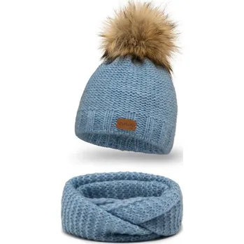 Kšiltovka Pamami Dětský zimní set Aumah nebesky modrá One size