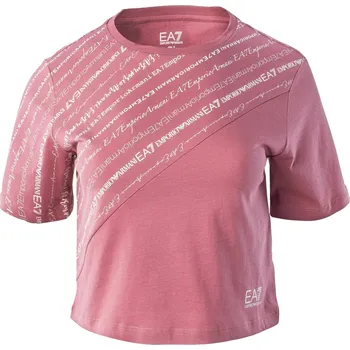 Dámské tričko Dámské Tričko EA7 TRAIN LOGO SERIES W CROP TEE SS RN MULTILOGO 3LTT11TJAQZ1413 – Růžová S