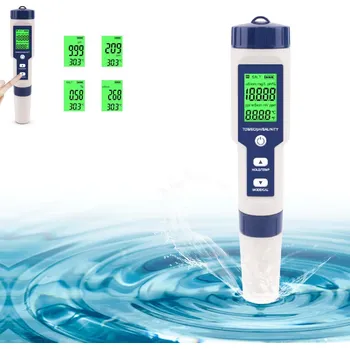 MĚŘIČ PH VODY KYSELOMĚR TESTER PH VODY AKVÁRIUM BAZÉNU TEPLOTA 3V1