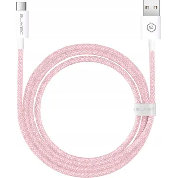Datový kabel Kabel Blavec USB - USB typ C 3 m růžový