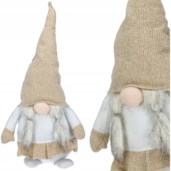 Vánoce Vánoční SKŘÍTEK trpaslík gnóm Mikuláš na svátky DEKORACE béžový JUMIhome