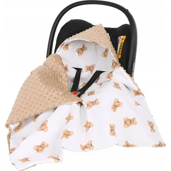 Zavinovačka BABYMAM MINKY DEKA DO AUTOSEDAČKY NOSÍTKA ZAVINOVAČKA TEPLÁ S KAPUCÍ