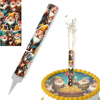 Dortová svíčka FONTÁNA DORT S FONTÁNOU A DRAČÍM DORT 12CM