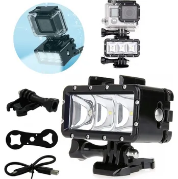 VODOTĚSNÉ LED SVĚTLO PRO SPORTOVNÍ KAMERY (BEZ BATERIE)