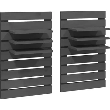 police Závěsná Police Noční Borovice Šedá 40x17,5x63 cm