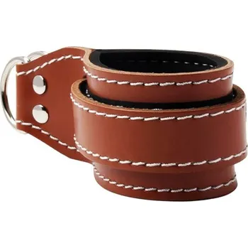 Kožené fitness pásky na kotníky | cvičební vybavení - Hnědý