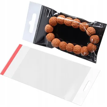 CELOFÁNOVÉ SÁČKY S PÁSKOU A EURO ZÁVĚSEM 12x21,5 cm