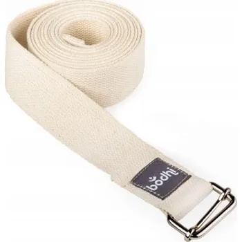 podložka na cvičení Bodhi Bavlněný popruh na jógu 2,5 m Ecru