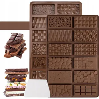 Forma na pečení 2x Silikonová FORMA na DUBAJSKOU ČOKOLÁDU, forma tabulka 27,4 x 17 cm