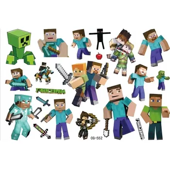 Odstranitelné tetování Smyvatelné tetování pro děti MINECRAFT CG552
