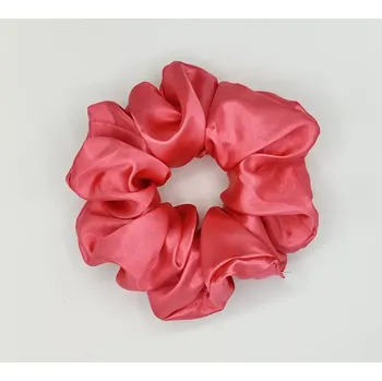 Saténová Scrunchie gumička růžová tmavá XXL