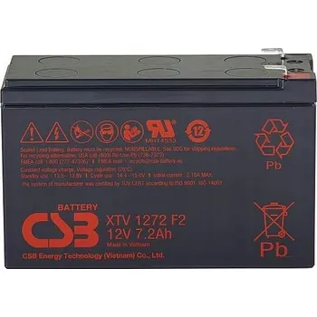 Záložní baterie Akumulátor CSB XTV1272 12V 7,2 Ah AGM pro UPS, 12 let