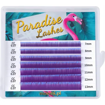 Umělé řasy Barevné řasy Blueberry Paradise Lashes Moemi L 0.07 MIX (7-13mm)