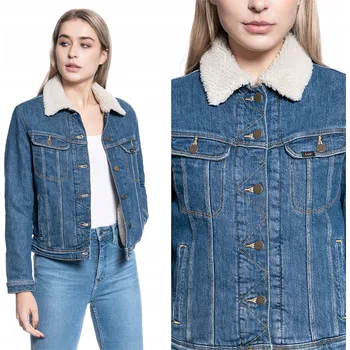 Moto bunda Dámská džínová bunda Lee SHERPA RIDER S