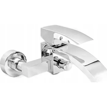 Vodovodní baterie Vanová a sprchová baterie nástěnná s jednou pákou Granitan KASKADA stříbrná