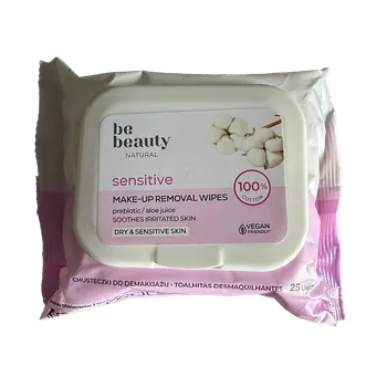 Odličovací ubrousek Be Beauty Natural odličovací ubrousky Sensitive pro suchou a citlivou pleť - 25 ks s víčkem