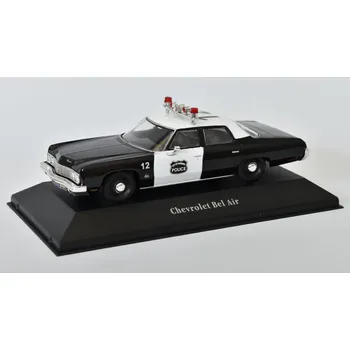 autíčko Chevrolet Bel Air Policie - 1973 1:43 - Atlas časopis s modelem Chevrolet Bel Air Police - kovový model auta