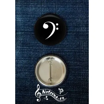 eNoty Placka černá - basový klíč