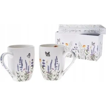 Dakls Kubičky 2 ks v krabičce levandule porcelánový hrnek k narozeninám (18860) 380 ml 2 ks Levandule