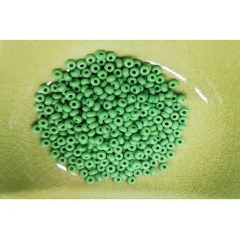 Dětské navlékací korálky Korálky PRECIOSA rokajl vel.8/0 - světle zelená matná - 10g