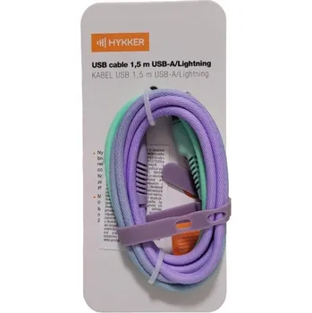 Datový kabel Hykker USB - Apple Lightning kabel 1,5m