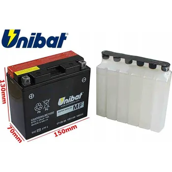 Motobaterie AKUMULÁTOR UNIBAT CT12B-BS 11Ah 180A YT12B-BS