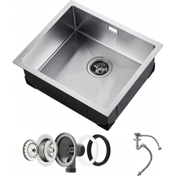 Nerezový dřez Jednokomorový dřez SucceBuy ocel černý