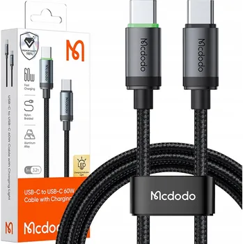 Datový kabel Kabel McDodo USB typ C - USB typ C 1 m černý