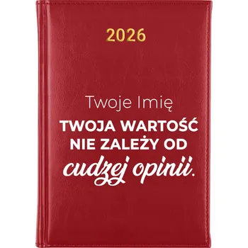 Diář Knižní kalendář 2026 A5 červený