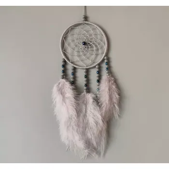 Lapač snů Lapač snů šedý č.4 - 10 x 35 cm